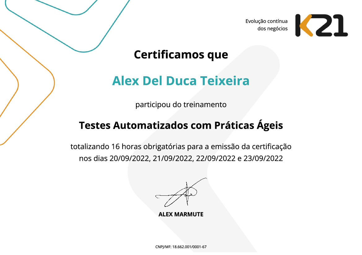 Certificado K21